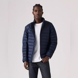NWT Levi’s Men’s Devin Down Packable Puffer Jacket in Bungee Cord Brown Size M